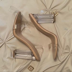 Transparent nude heels